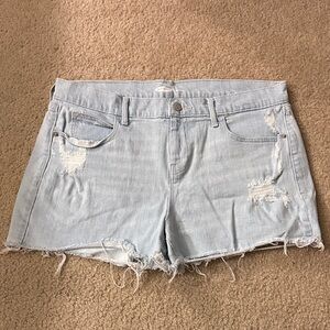 Old Navy Super Light Wash Mid-Rise Cutoff Jean Shorts
